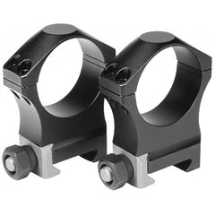 Nightforce Ultralite 34mm 4-screw ring set closeup highlighting lightweight strength and durability.