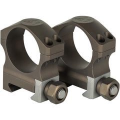 Nightforce X-Treme Duty Ultralite 34mm rings with titanium crossbolts for durable performance.