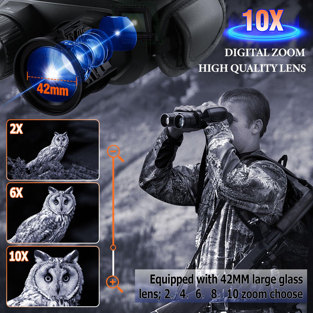 Nightiger binoculars built-in 7000mAh battery powering extended night sessions.