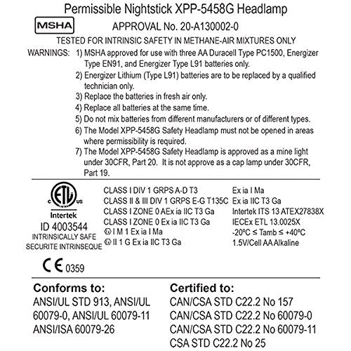 Nightstick XPP-5458G beam distance 120 meters for long-range visibility