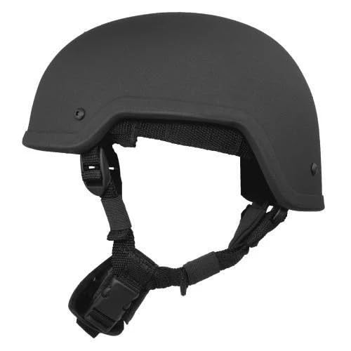 NIJ Level IIIA tactical helmet black small front view for secure, lightweight protection