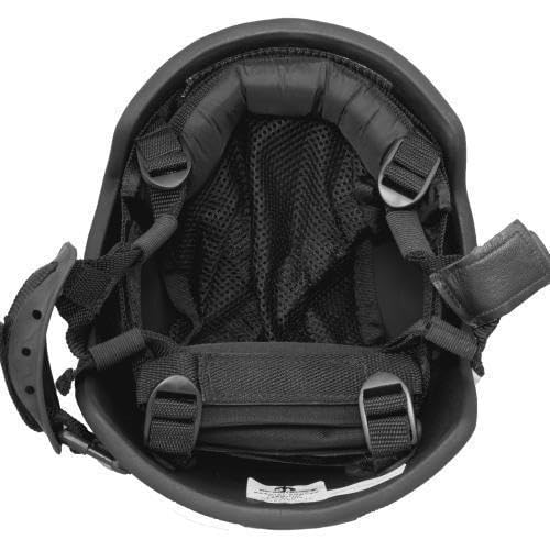 NIJ Level IIIA helmet black small top view highlights overall balance