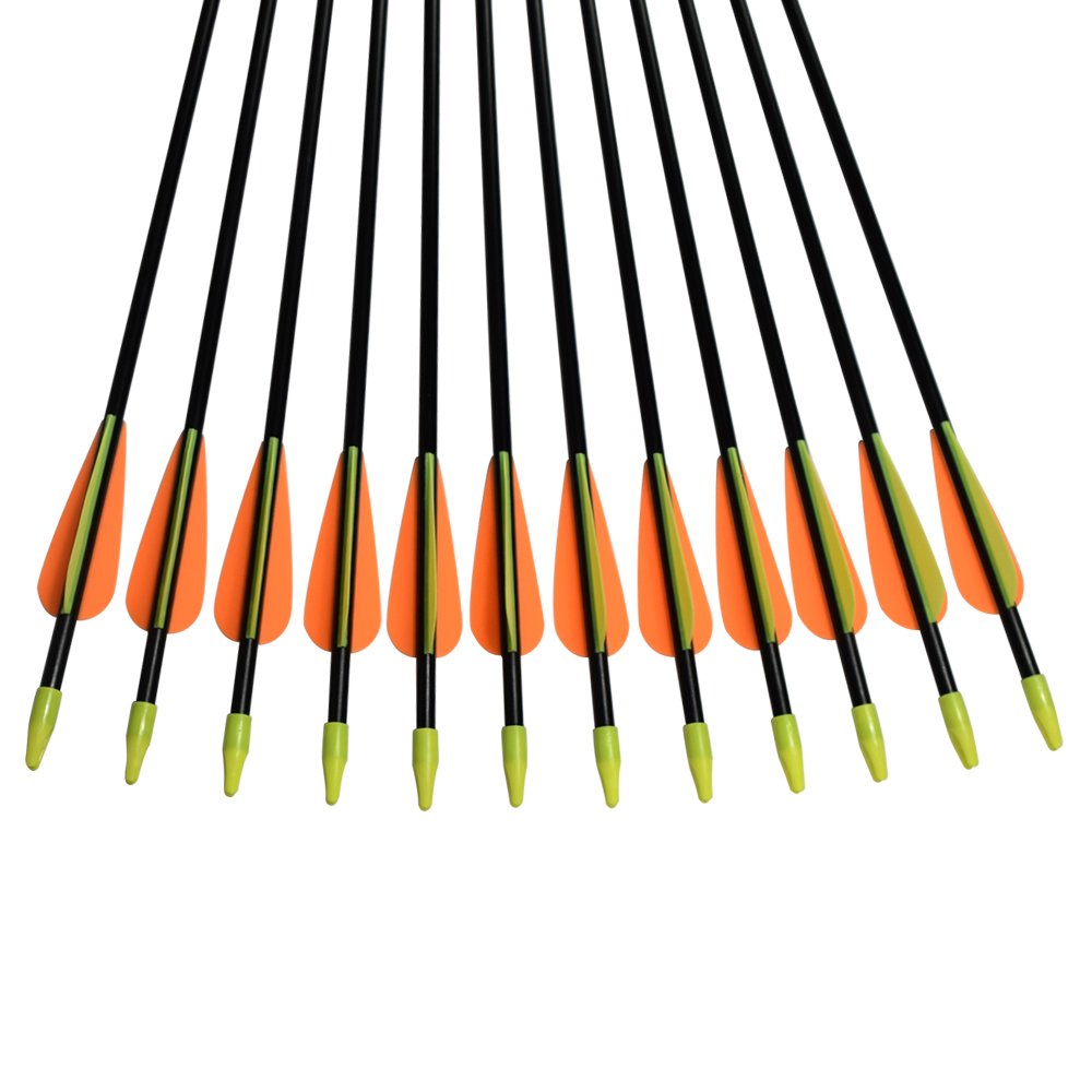 NIKA ARCHERY arrows show 3 inch TPU vanes for stable trajectory during target practice.