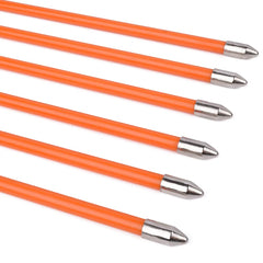NIKA ARCHERY fiberglass arrows 12-pack ready for youth target practice.