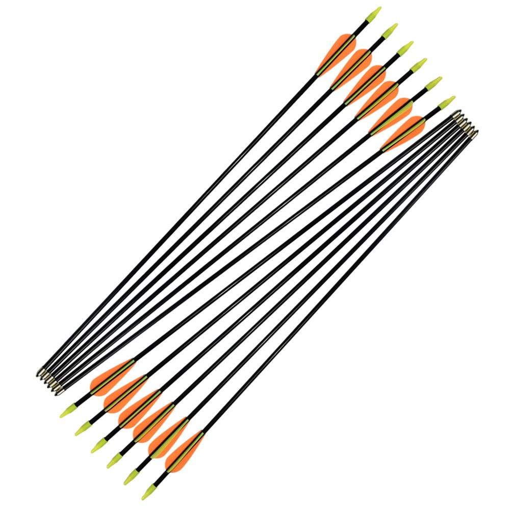 NIKA ARCHERY fiberglass arrows compatible with both recurve and compound bows.