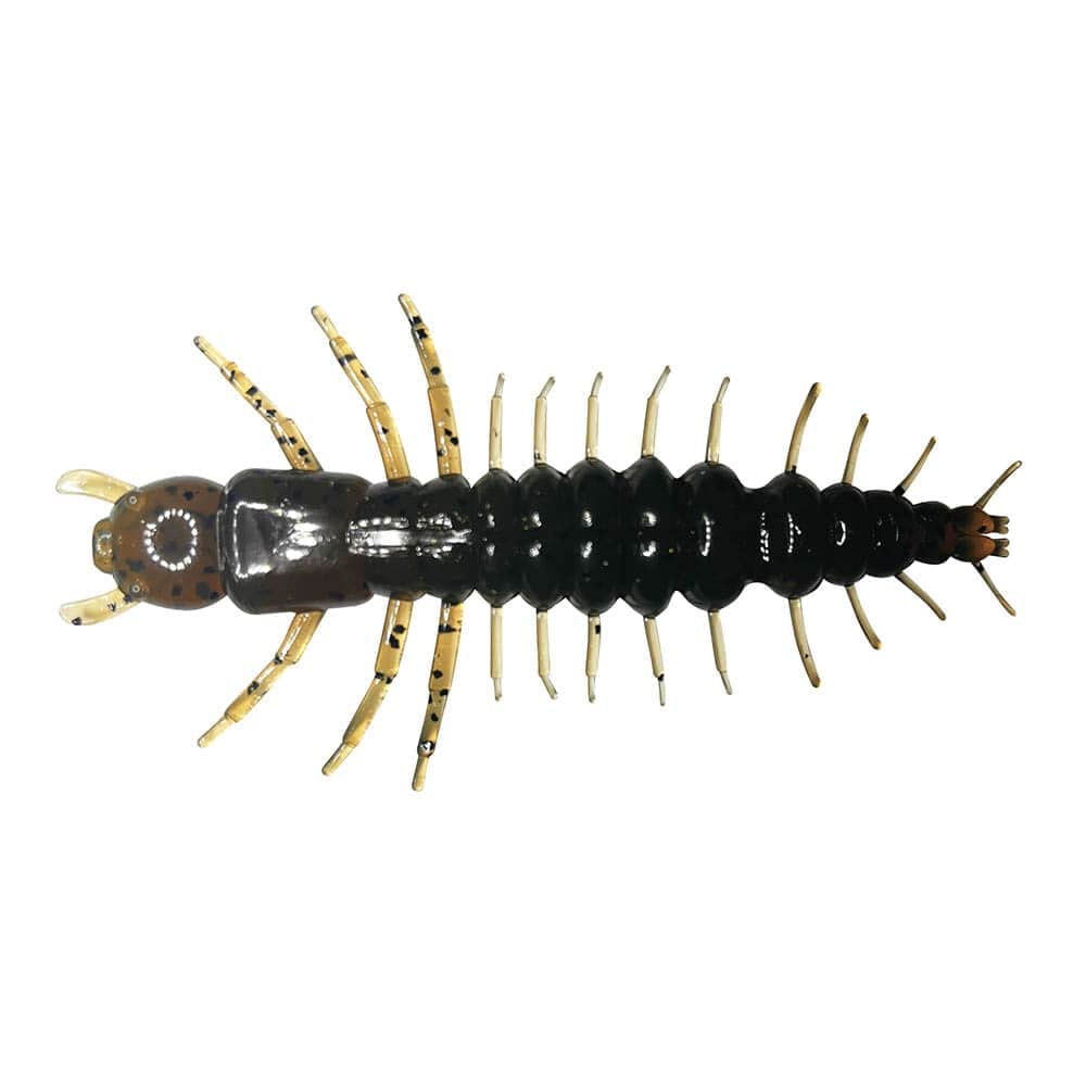 NIKKO Hellgrammite 4.25-inch Green Pumpkin 631 lure for lifelike bass action