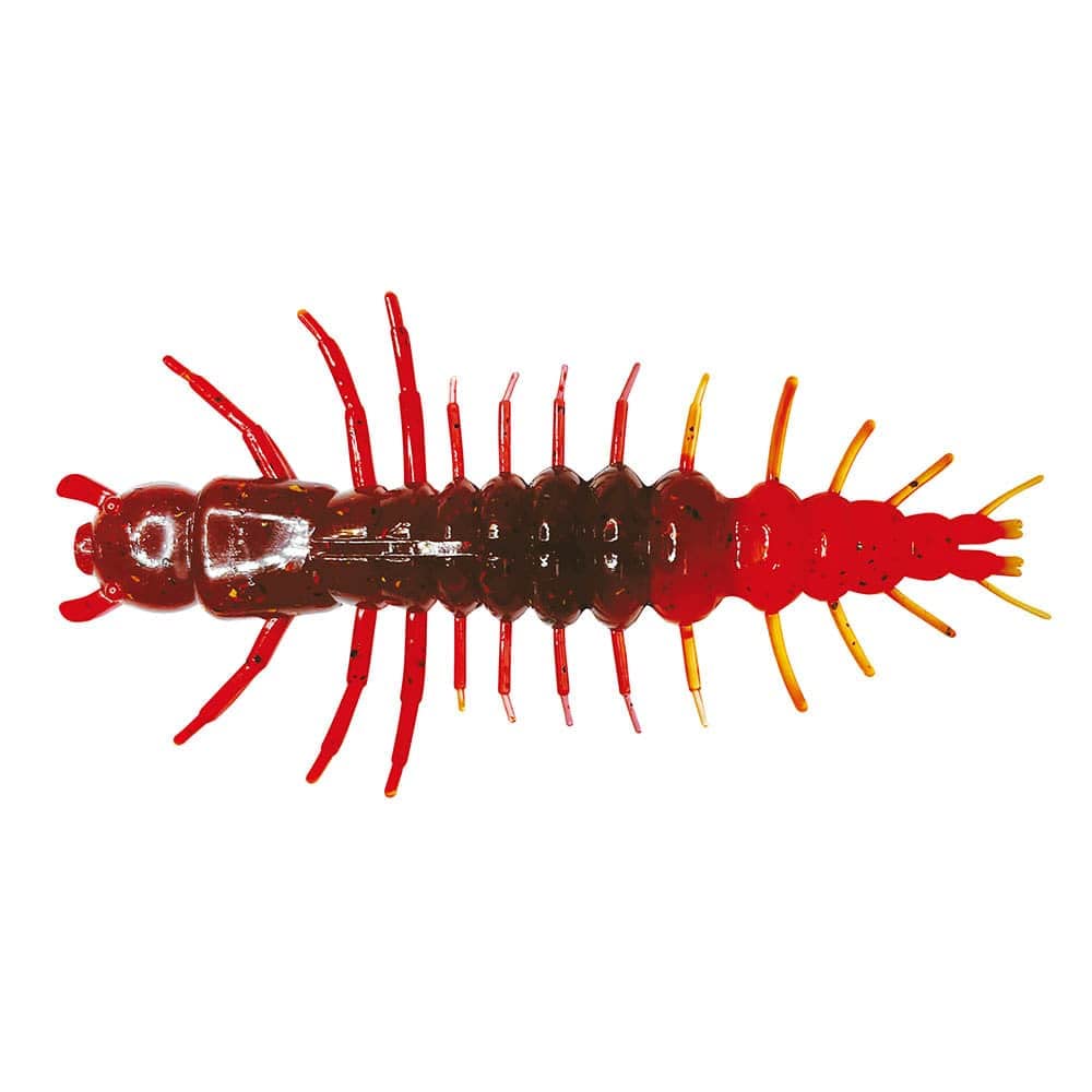 NIKKO Hellgrammite 4.25in Magma bait with hook slot and jointed abdomen for action