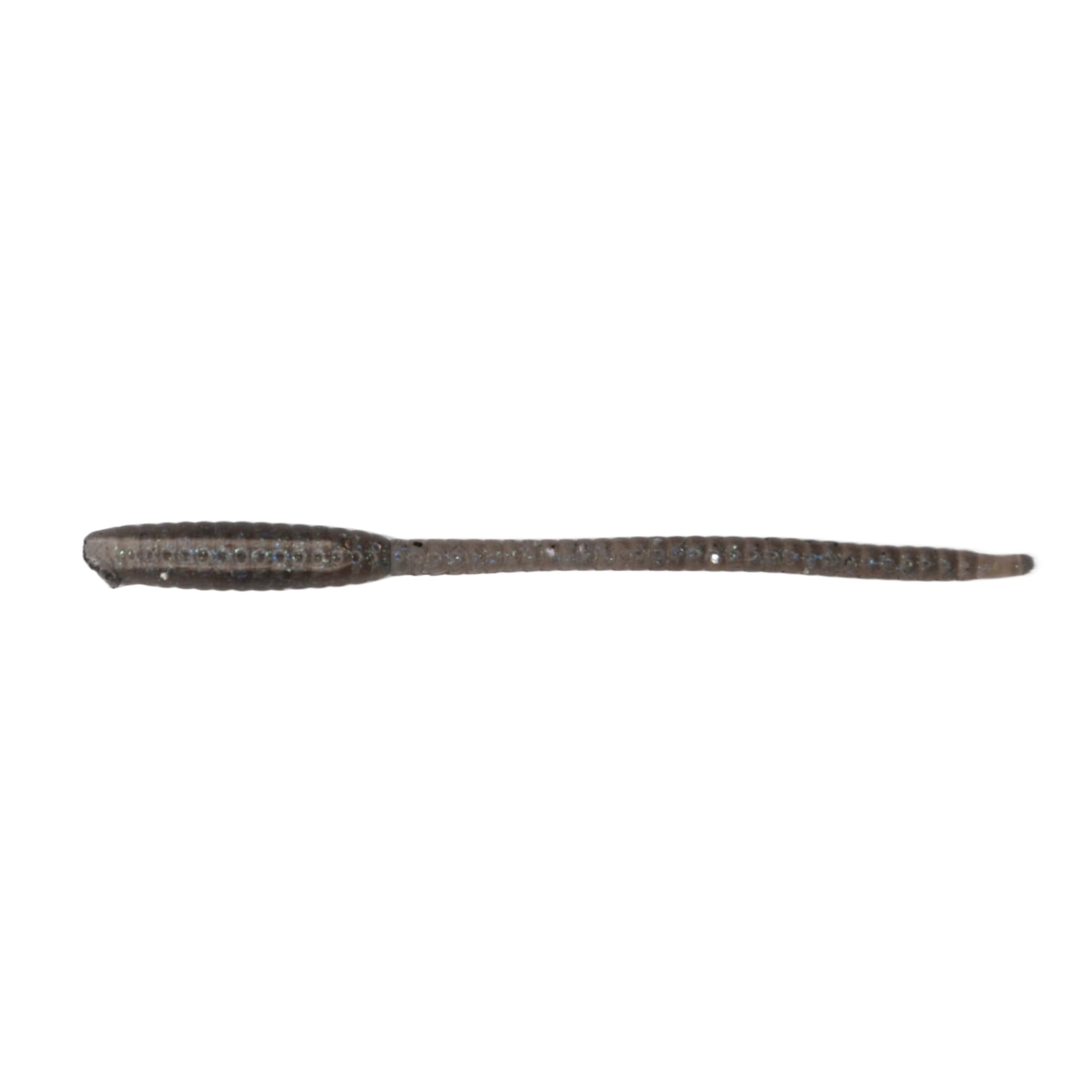 NIKKO Pin Tail Worm 1.9 inch Black Aurora 596 for crappie and panfish jigging