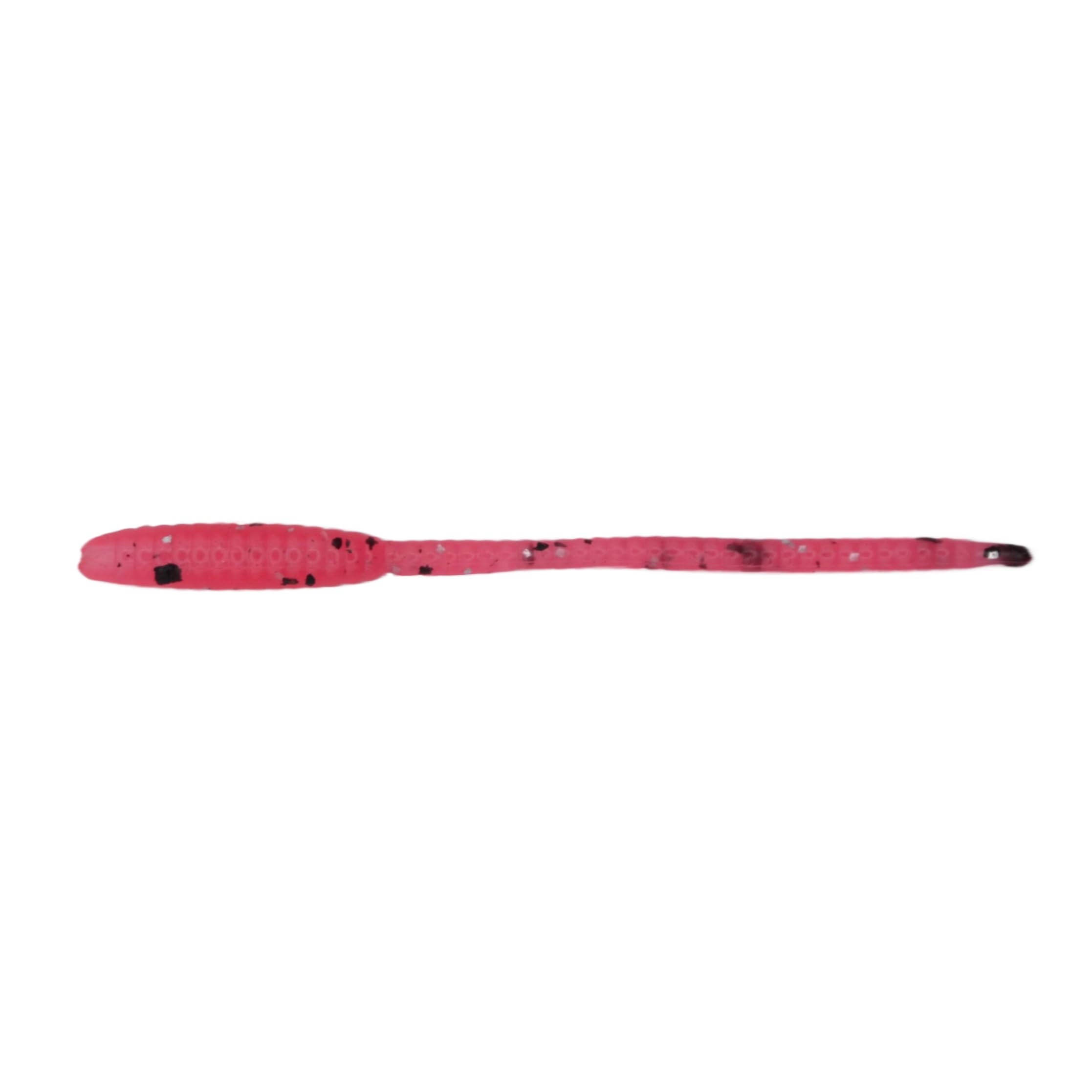 NIKKO Pin Tail Worm 1.9in Peppergum 594 for crappie and panfish with soft action