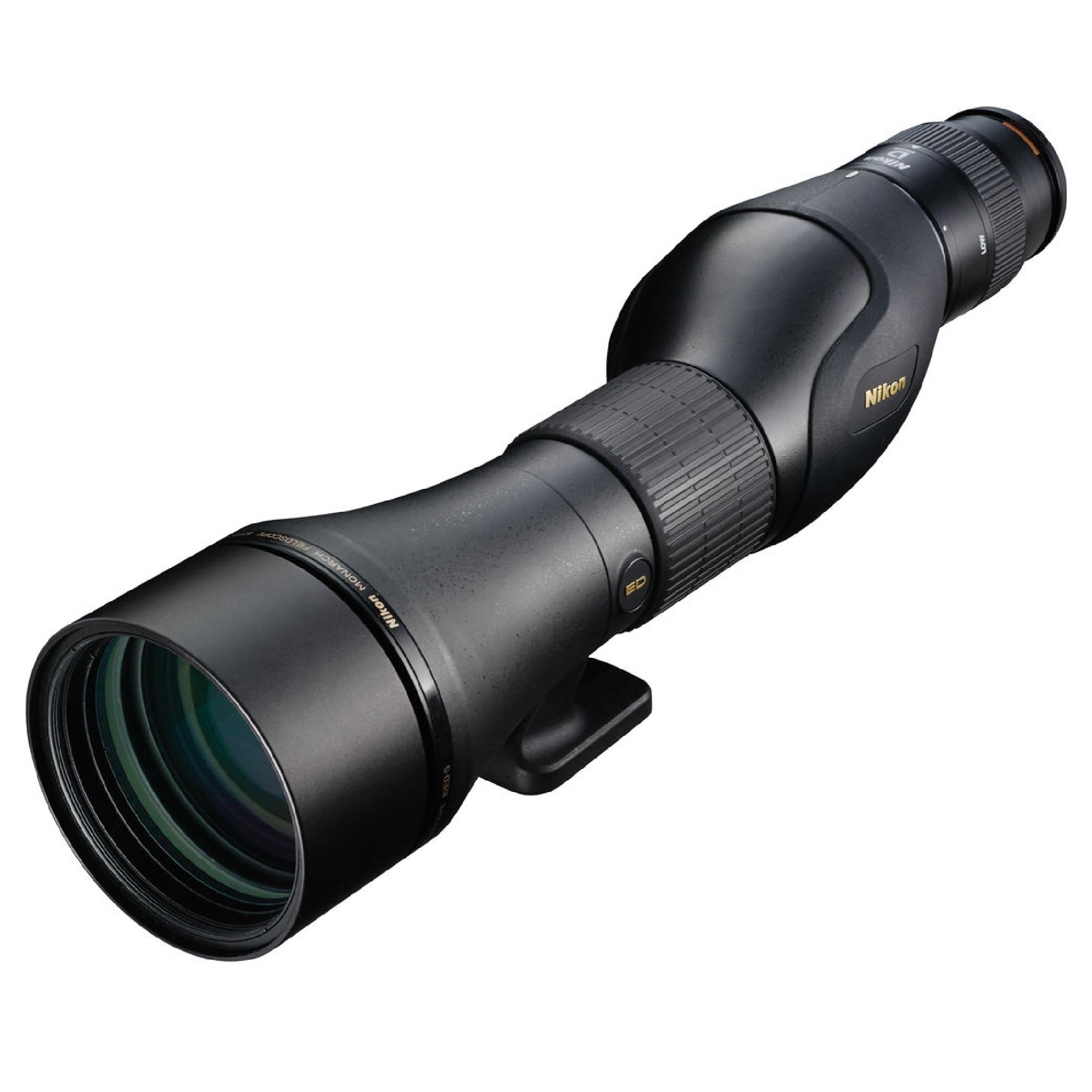 Nikon Monarch 20-60x82 ED spotting scope front view for crisp field observations.