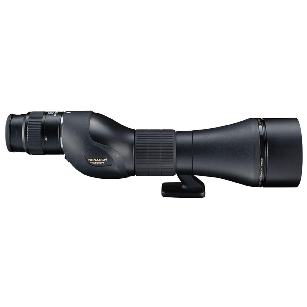 Nikon Monarch 20-60x82 ED spotting scope straight configuration enables quick target acquisition.