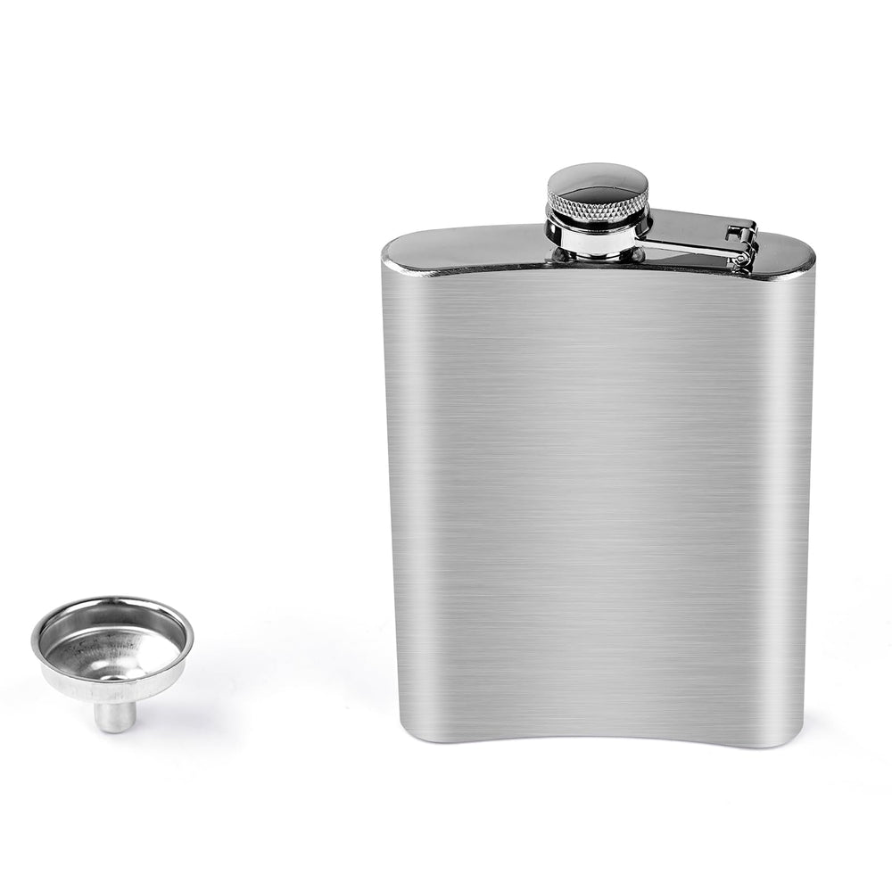 Nikou gift-ready hip flask set with funnel included.