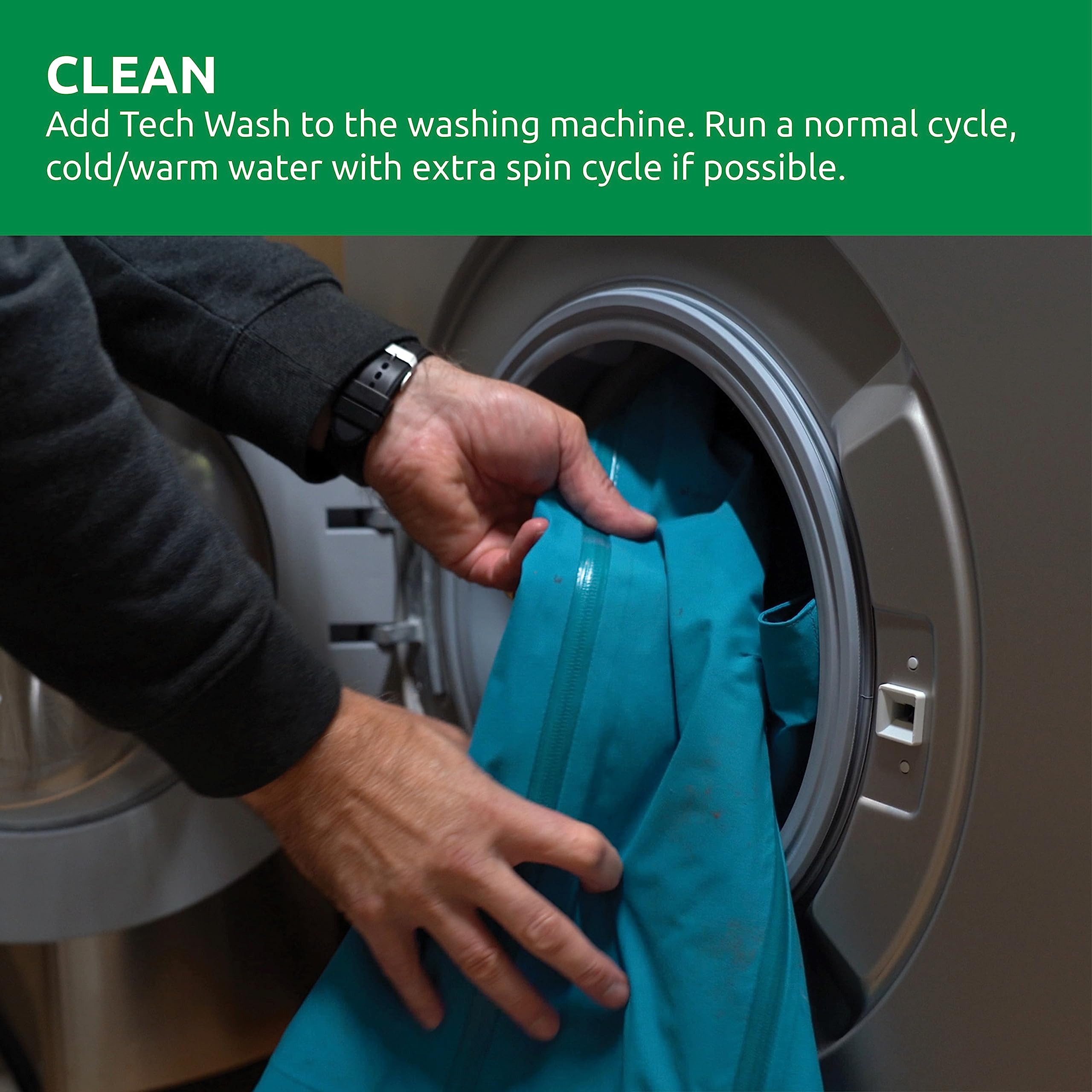 Nikwax Tech Wash is machine-wash safe and PFAS-free.
