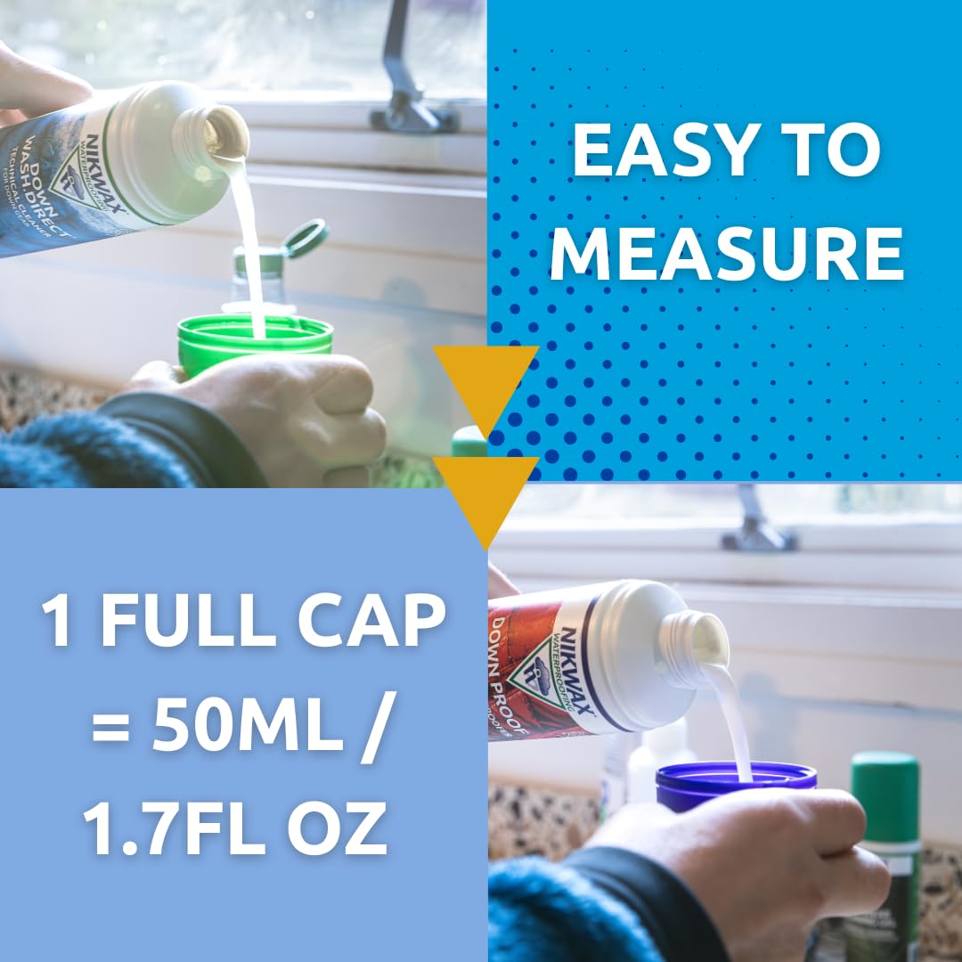 Nikwax PFAS-free label close-up emphasizes eco-friendly formula