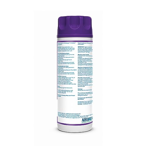 Nikwax Softshell Proof applied on garment to restore breathability and water resistance.