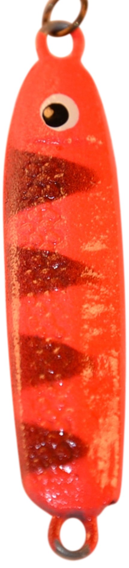 NILS Master Hali25 glow pink tiger ice lure attracts fish during ice fishing