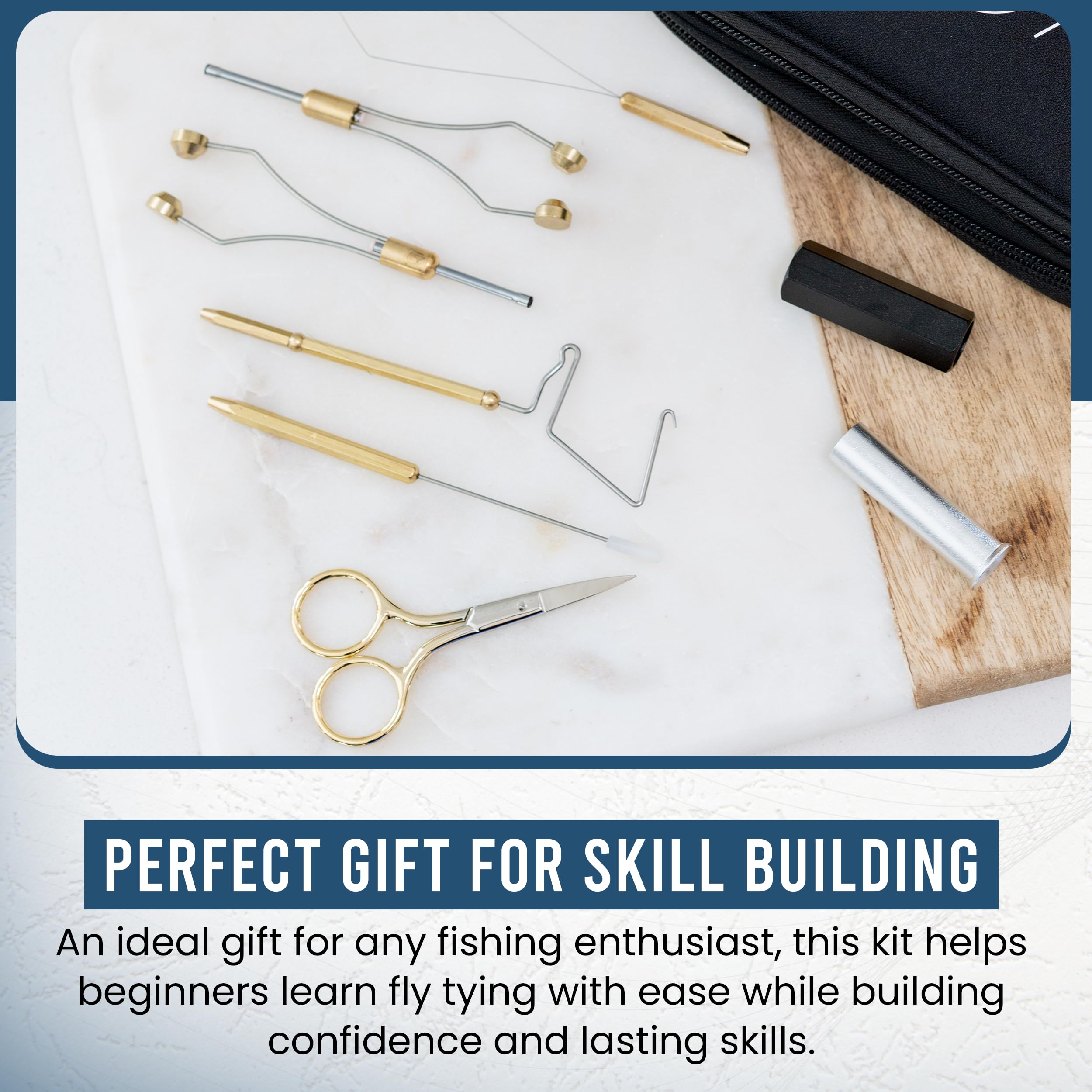 Ninnifly complete fly tying tool kit provides essential tools for beginners.