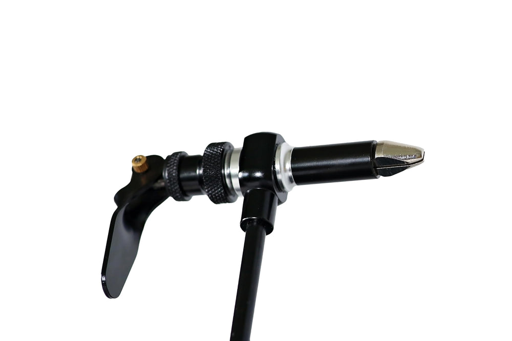 Vise in use with a fly being tied