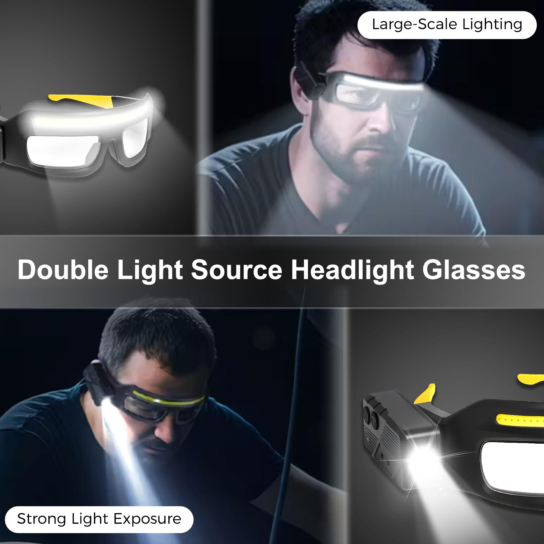 NIRIAHO glasses in spotlight mode for focused task lighting