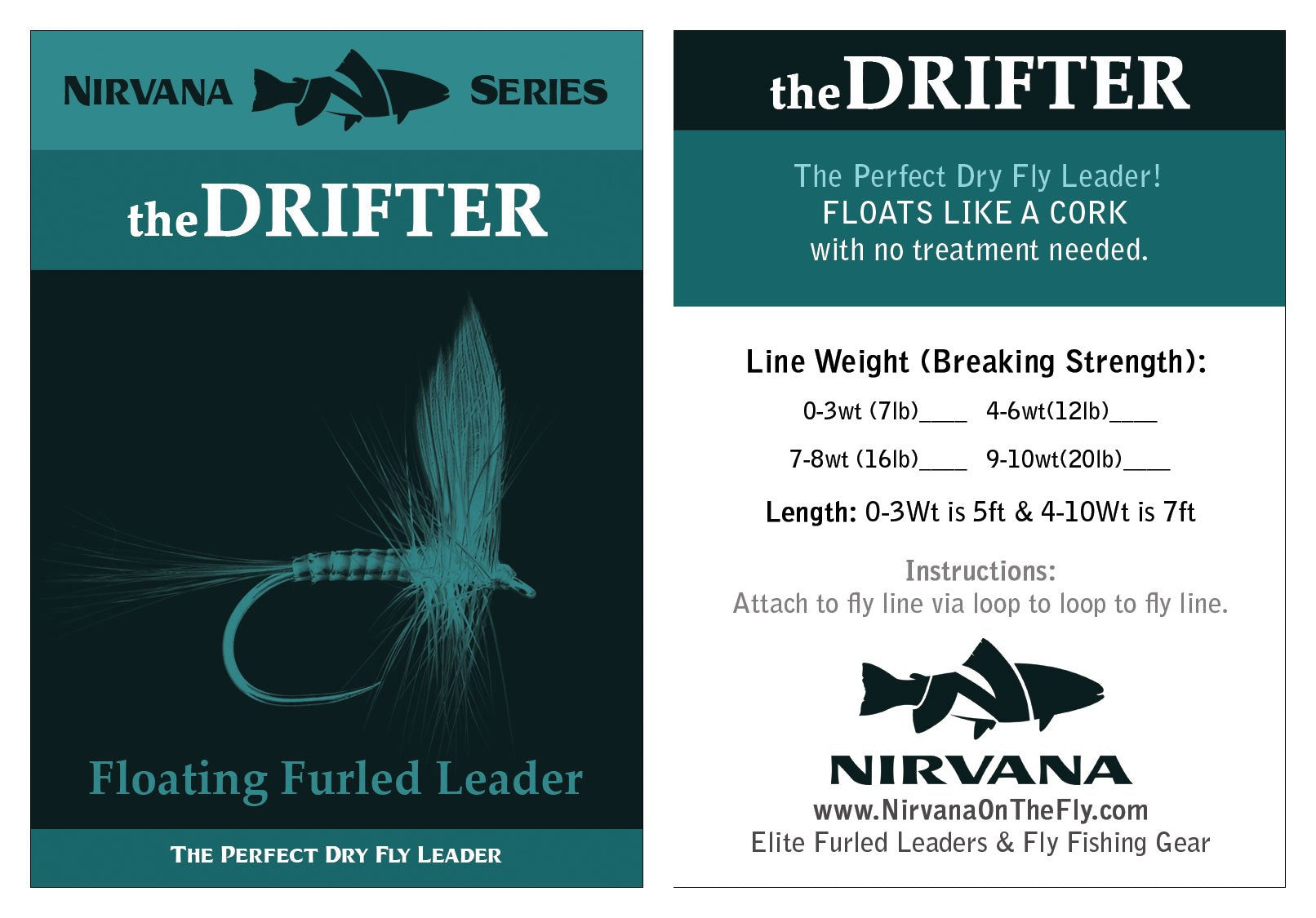 NIRVANA theDRIFTER furled leader 7ft boosts long-distance accuracy.