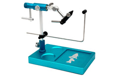 Nirvana V2 rotary vise close-up showing durable jaws for secure hook grips.