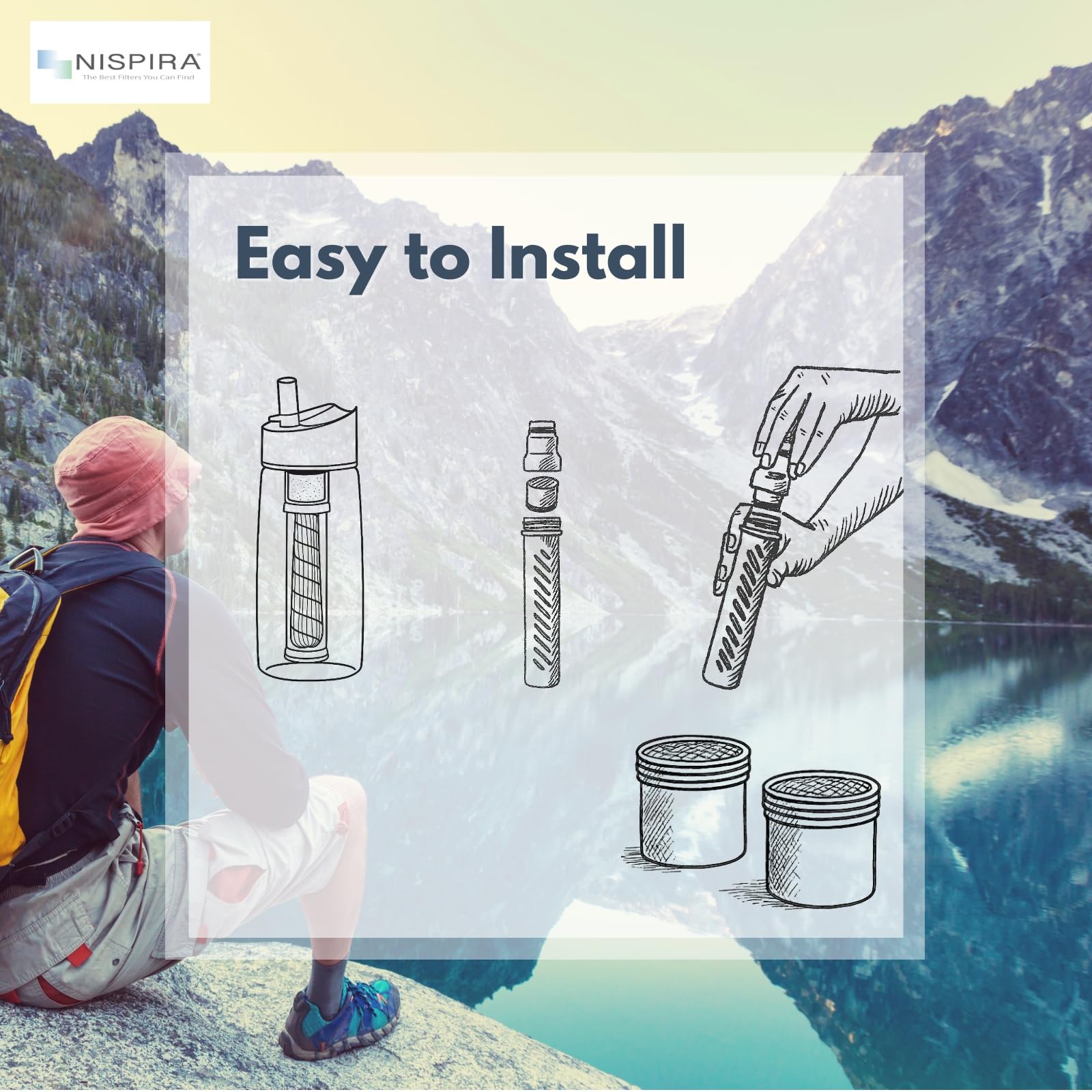 Nispira water filter supports better flow for hiking.