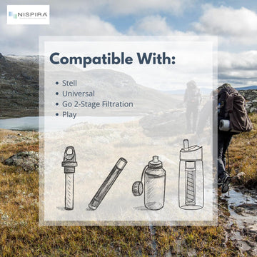 Nispira carbon filter for Lifestraw Steel bottle enhances water flow.