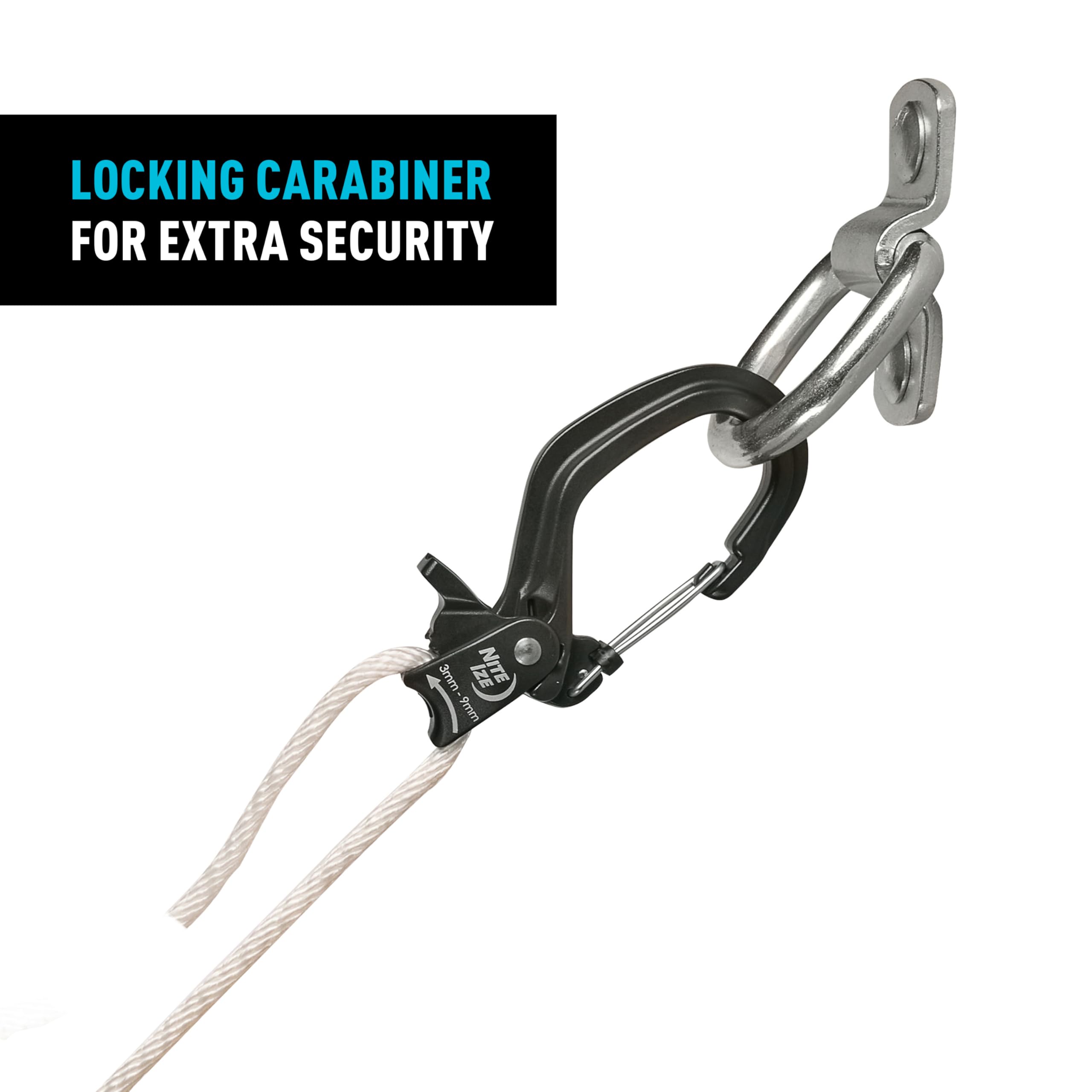 Nite Ize CamJam SlideLock quick-release lever enables fast tension release