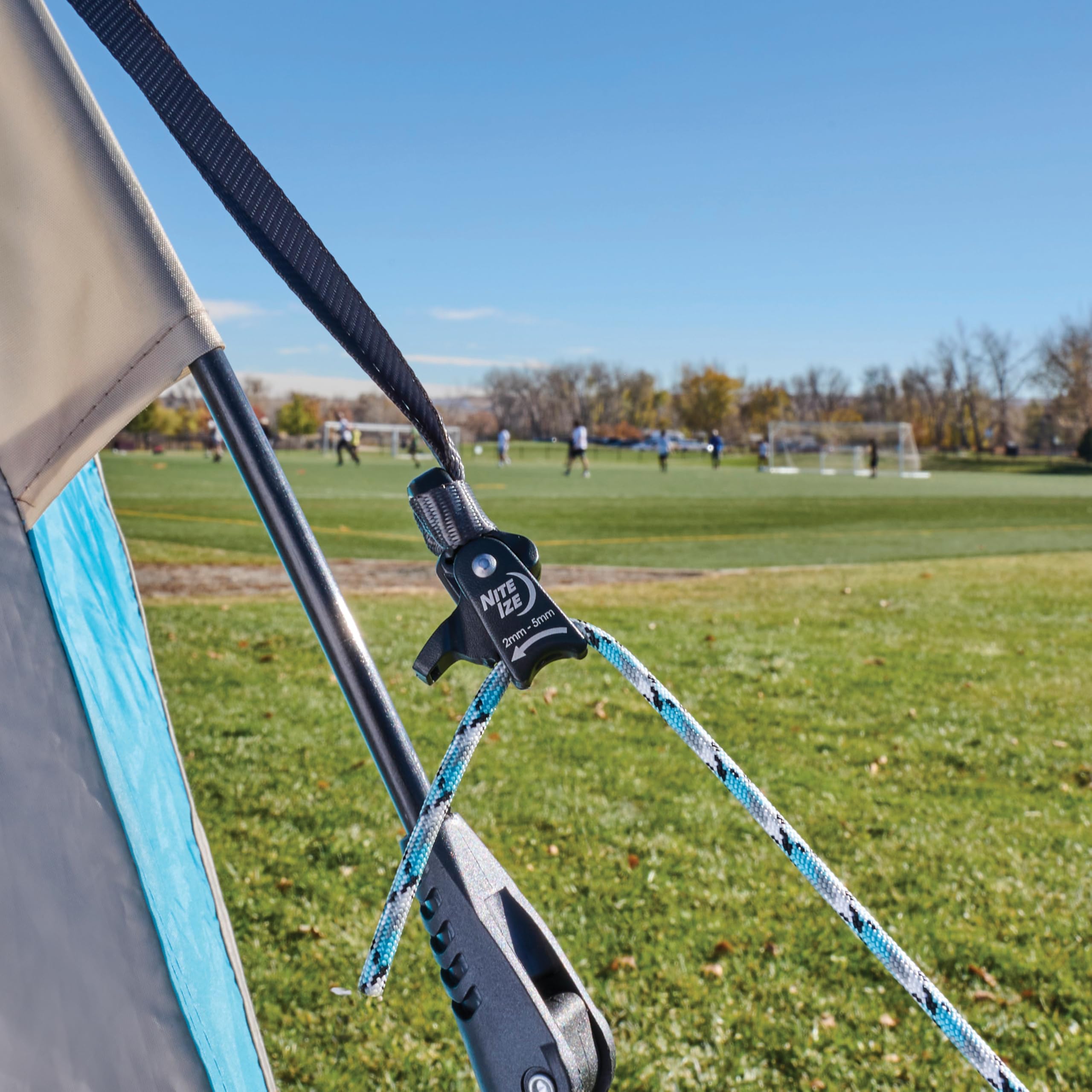 Soft connection and universal attachment capability with CamJam webbing sling.