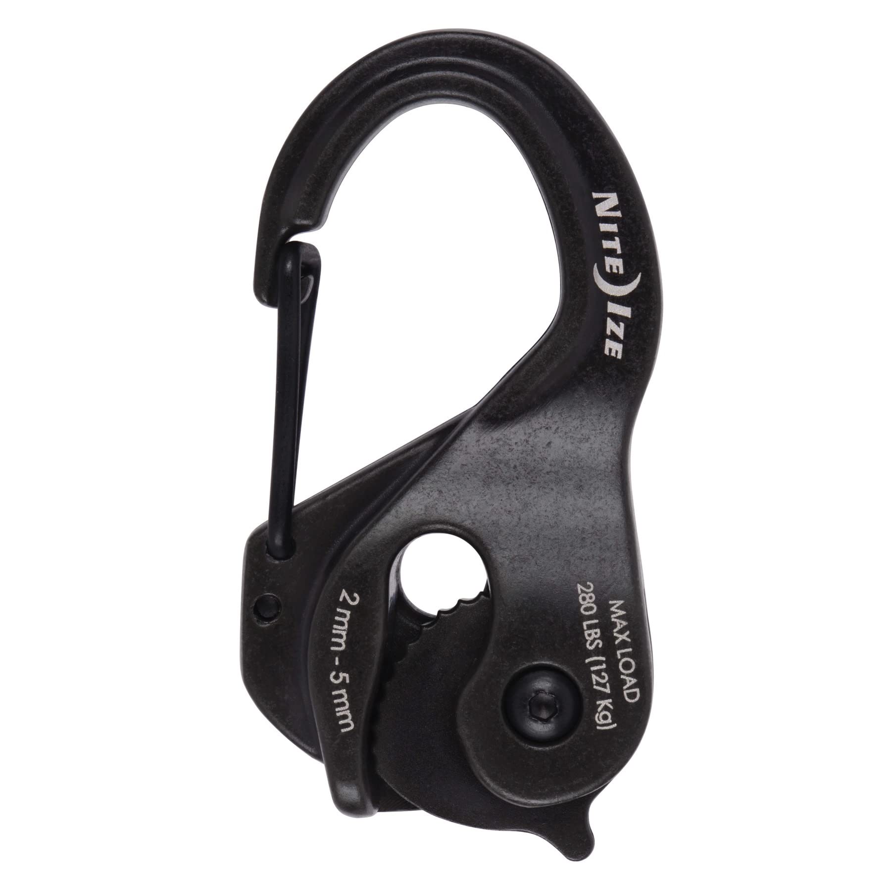 Nite Ize CamJam XT black cast aluminum body for durability.
