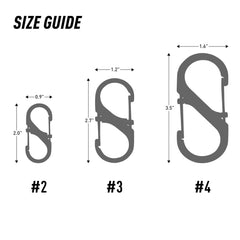 Nite Ize carabiner clip open gate in silver for easy clipping