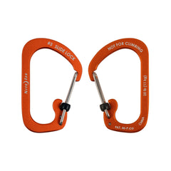 Nite Ize SlideLock No3 orange carabiner on a keychain for secure use