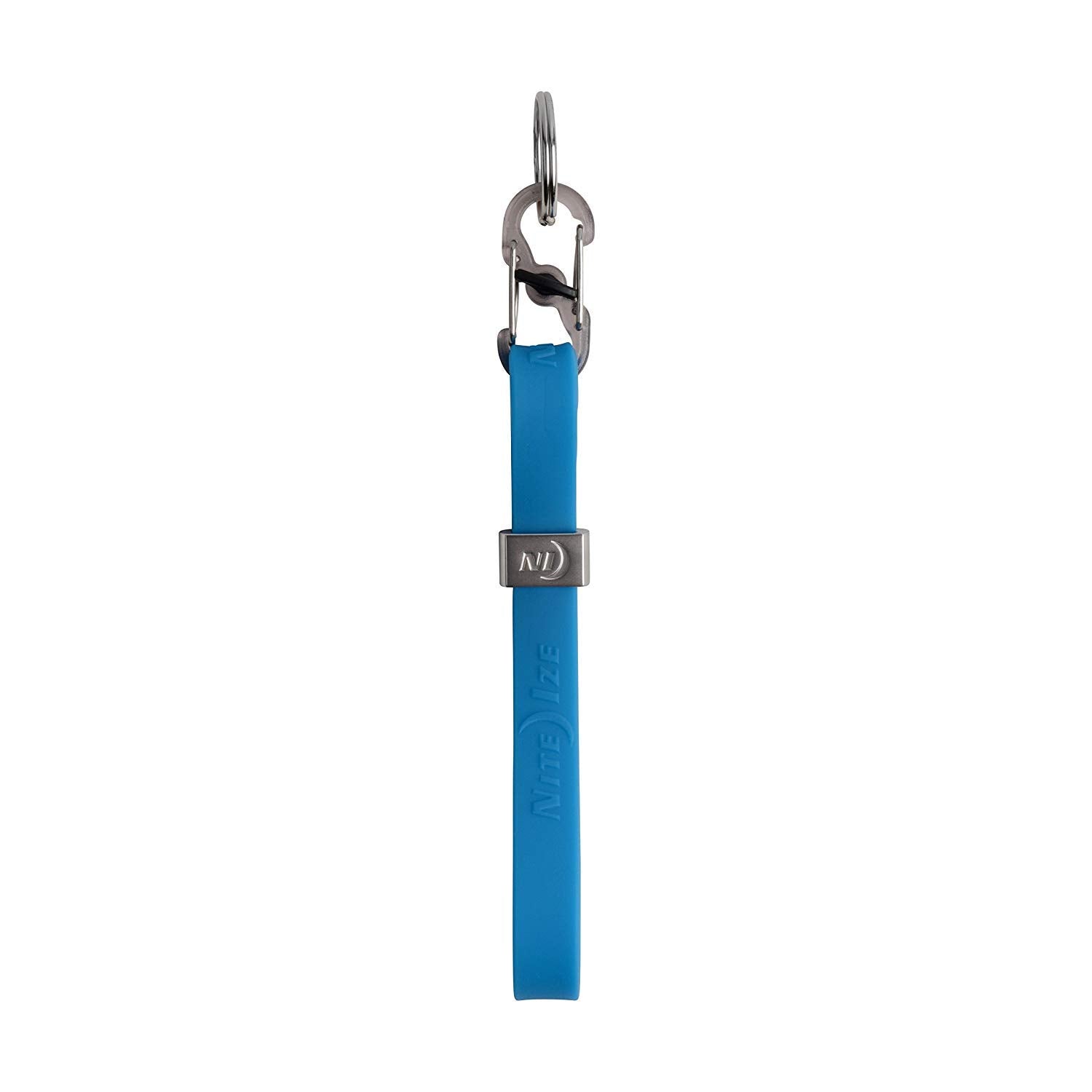 Nite Ize Cinch-A-Lot Stretch Strap Blue close-up for quick-key access.