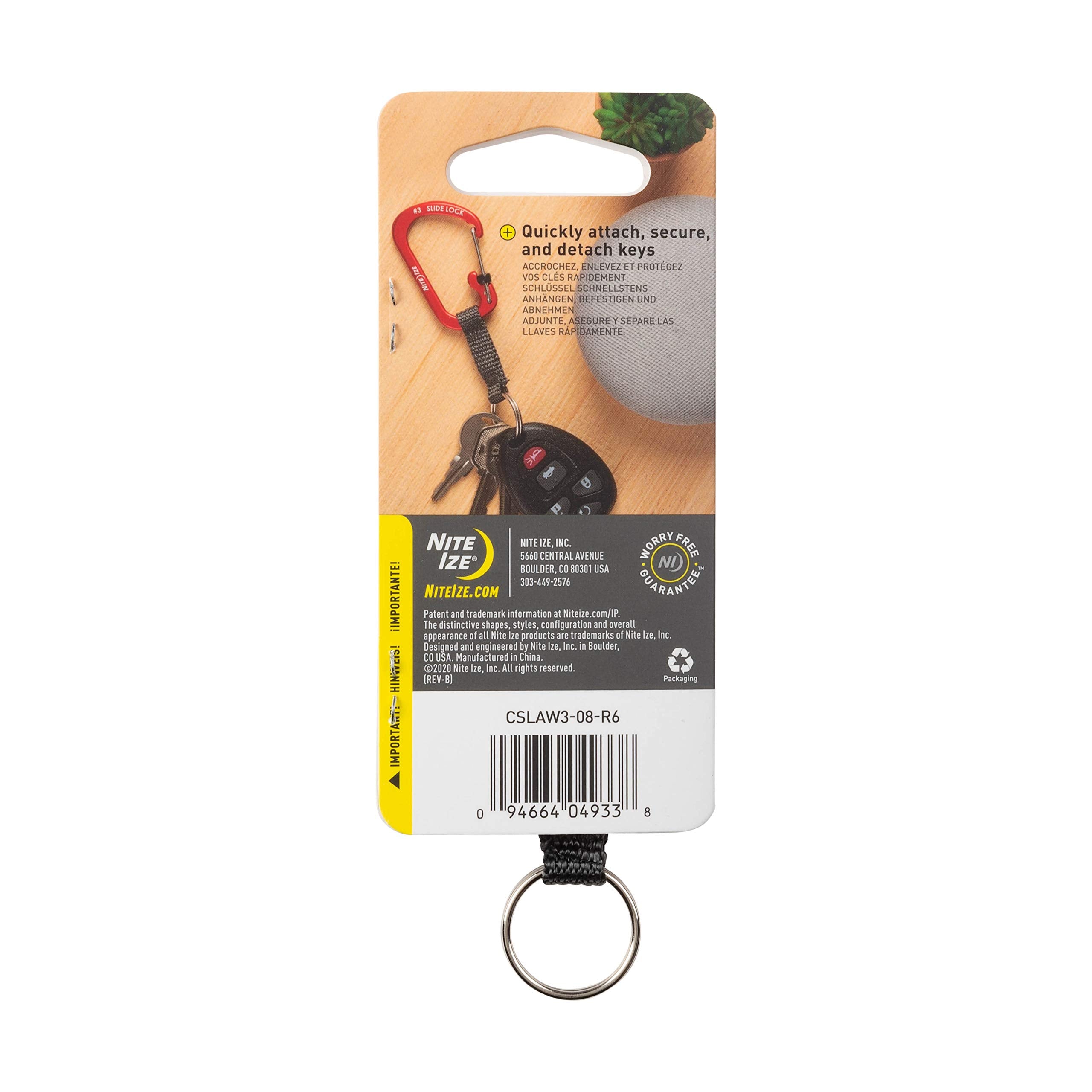 Nite Ize CSLAW3-08-R6 slim-attachment-olive attaches neatly to bags