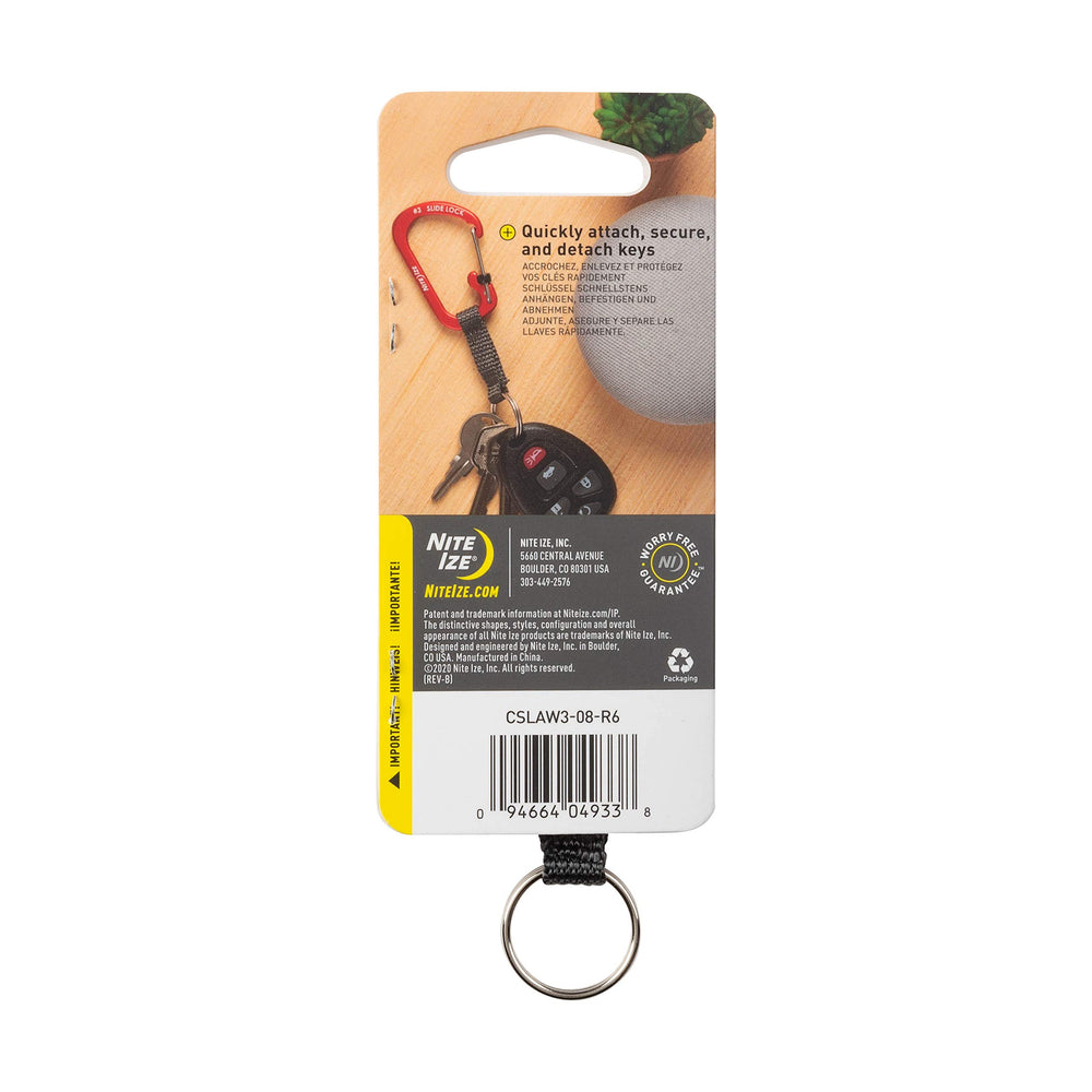 Nite Ize CSLAW3-08-R6 slim-attachment-olive attaches neatly to bags