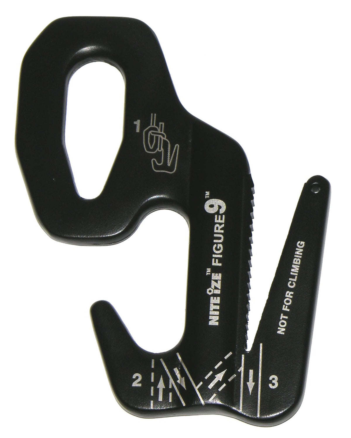 Nite Ize Big Figure 9 rope tightener in black for quick load securement without knots