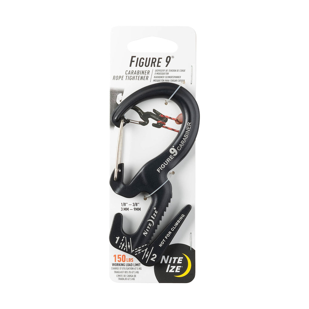 Nite Ize Figure 9 carabiner in-use on canoe setup for quick tie-downs.