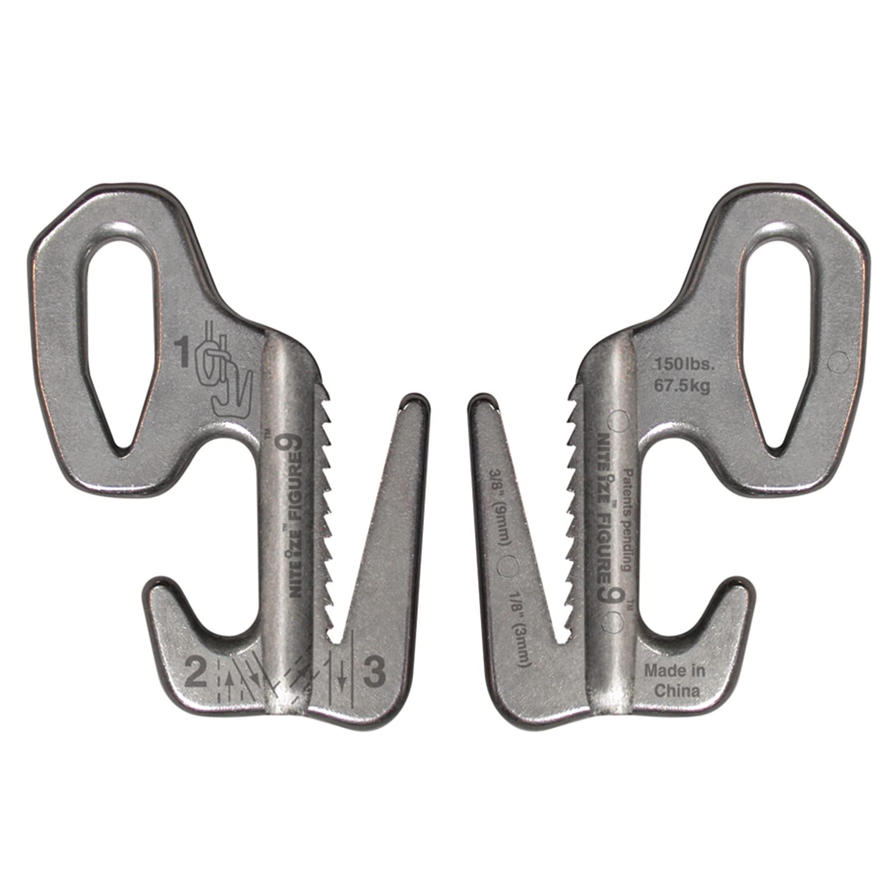 Nite Ize Figure 9 Fixed End System keeps tension stable during setup.