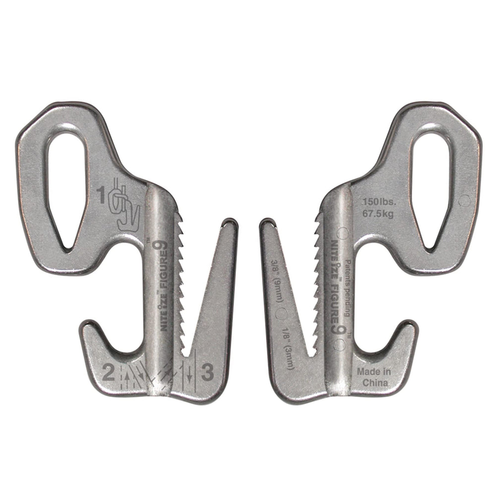 Nite Ize Figure 9 Fixed End System keeps tension stable during setup.