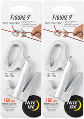 Nite Ize Figure 9 rope tightener securing a large load in a truck bed.