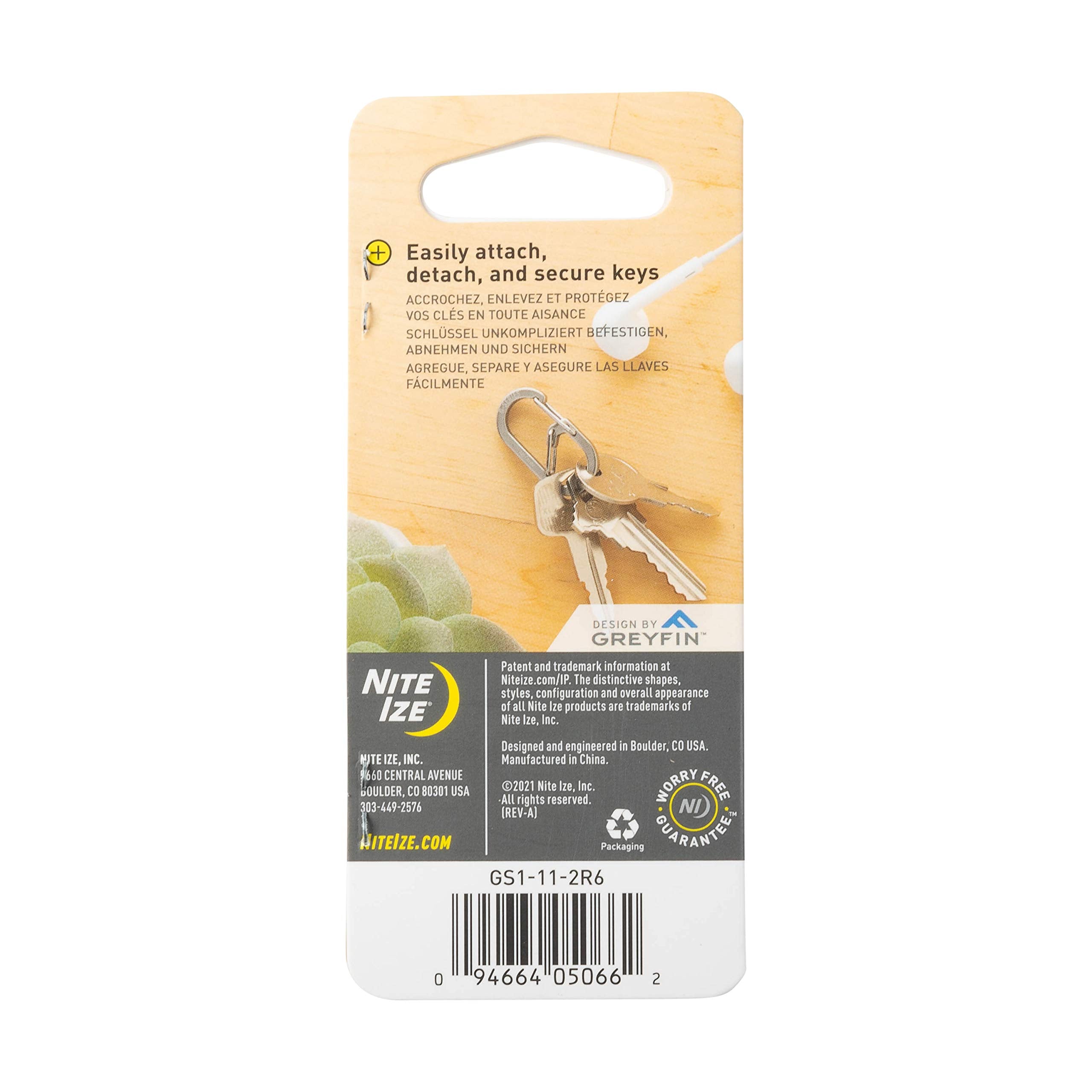 Nite Ize G-Series durable carabiner supports everyday key management.