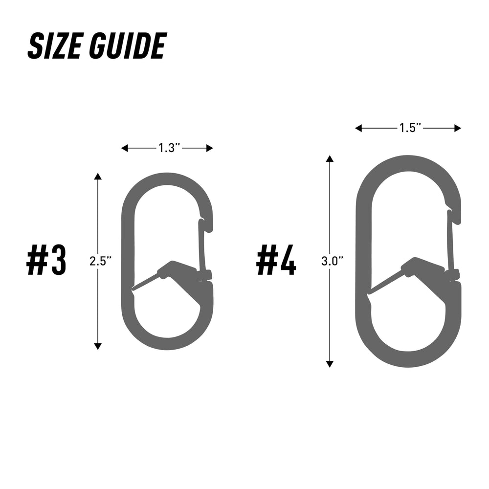 Nite Ize G-Series SlideLock carabiner with outer SlideLock gate ensures secure attachment.