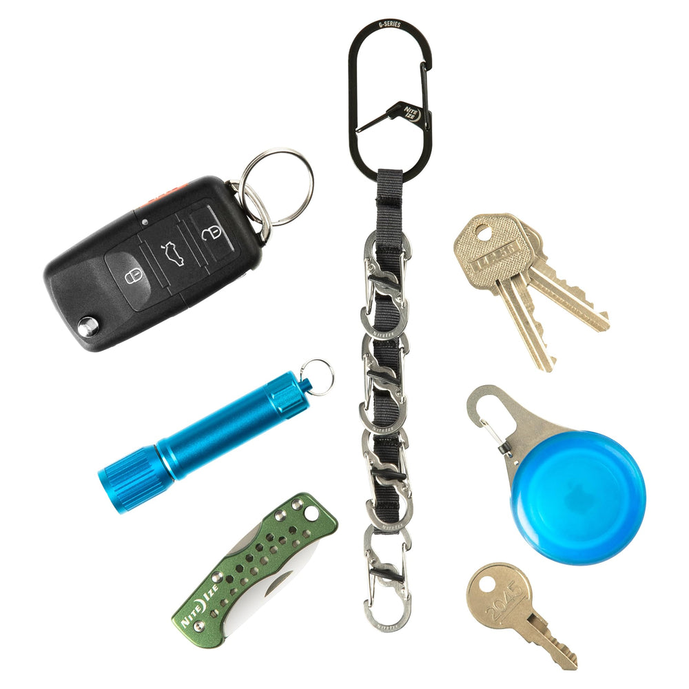 Nite Ize GearLine Mini twist-lock S-Biners allow fast key removal