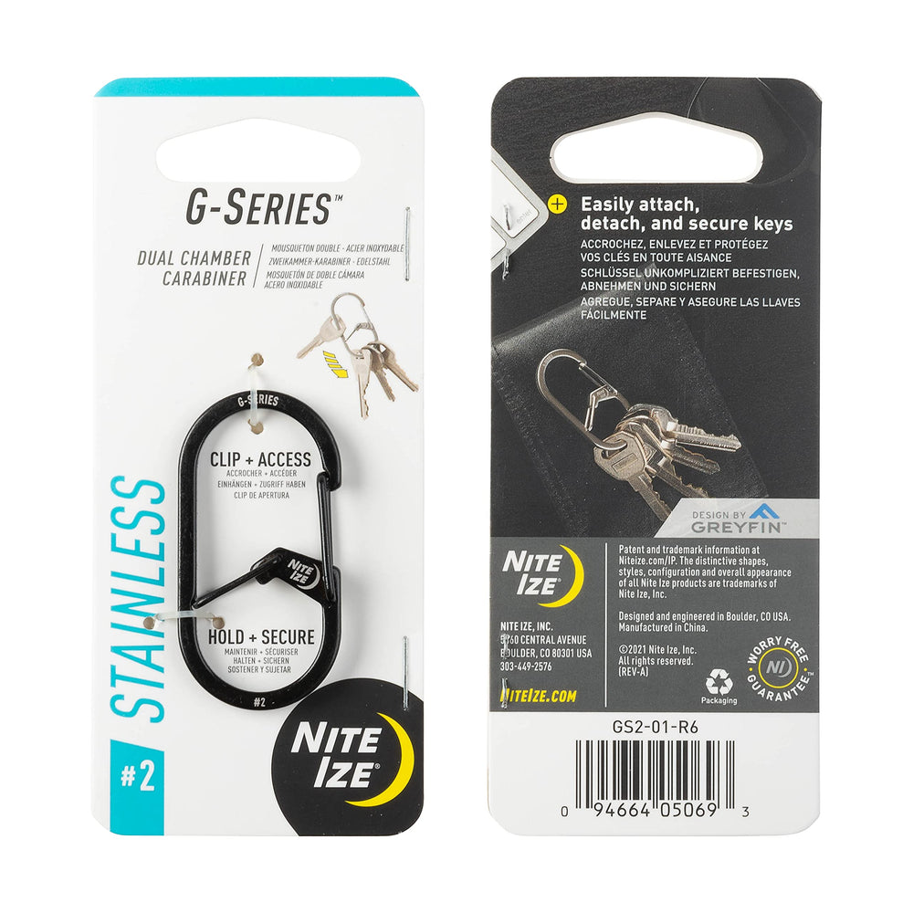 Nite Ize GS2-01-R6 sturdy stainless steel build withstands daily wear.