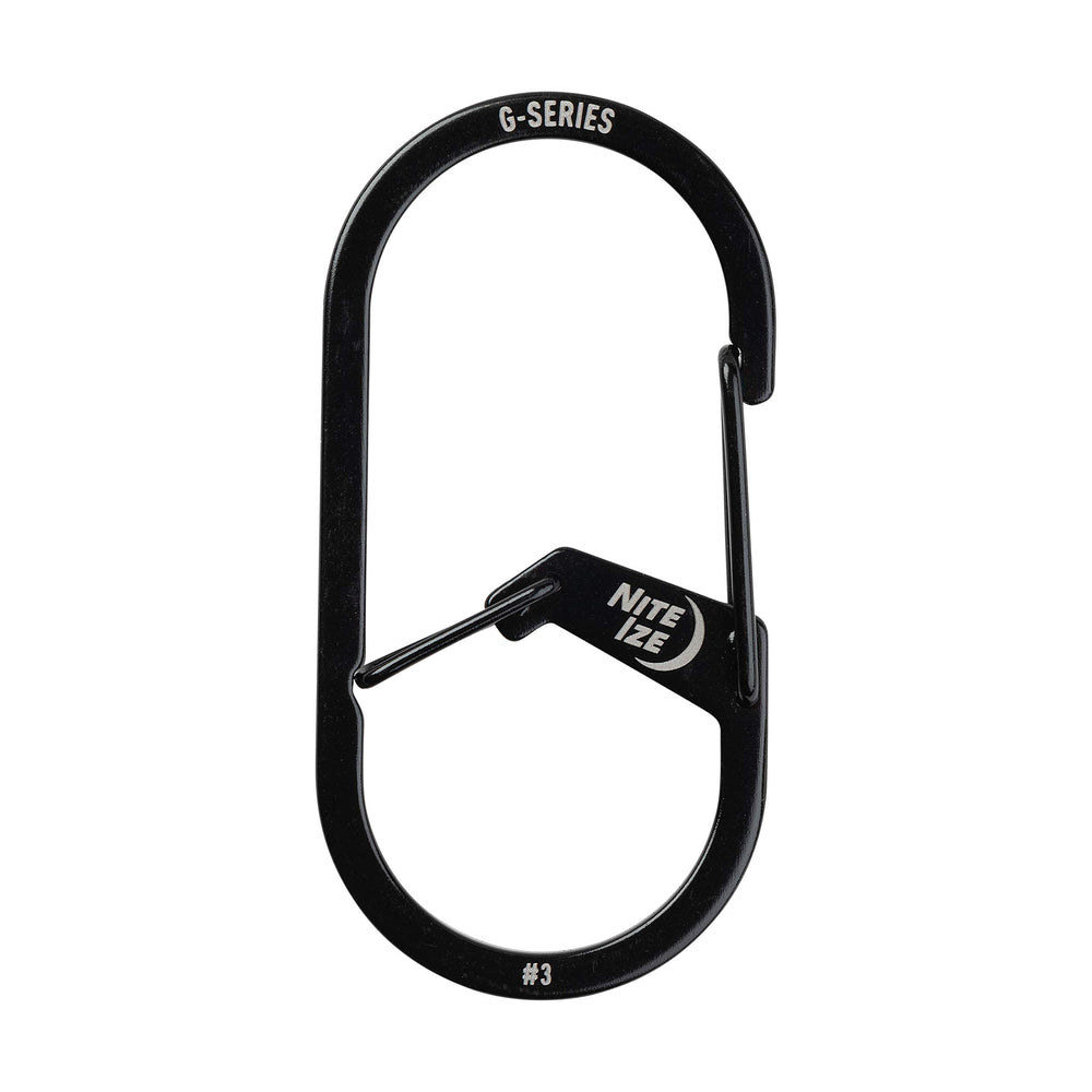 Nite Ize GS3-01-R6 inner gate close-up showing added security with two gates.