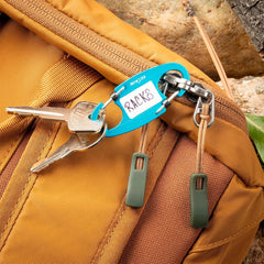 Nite Ize IdentiKey SlideLock gates locked demonstrating secure key retention