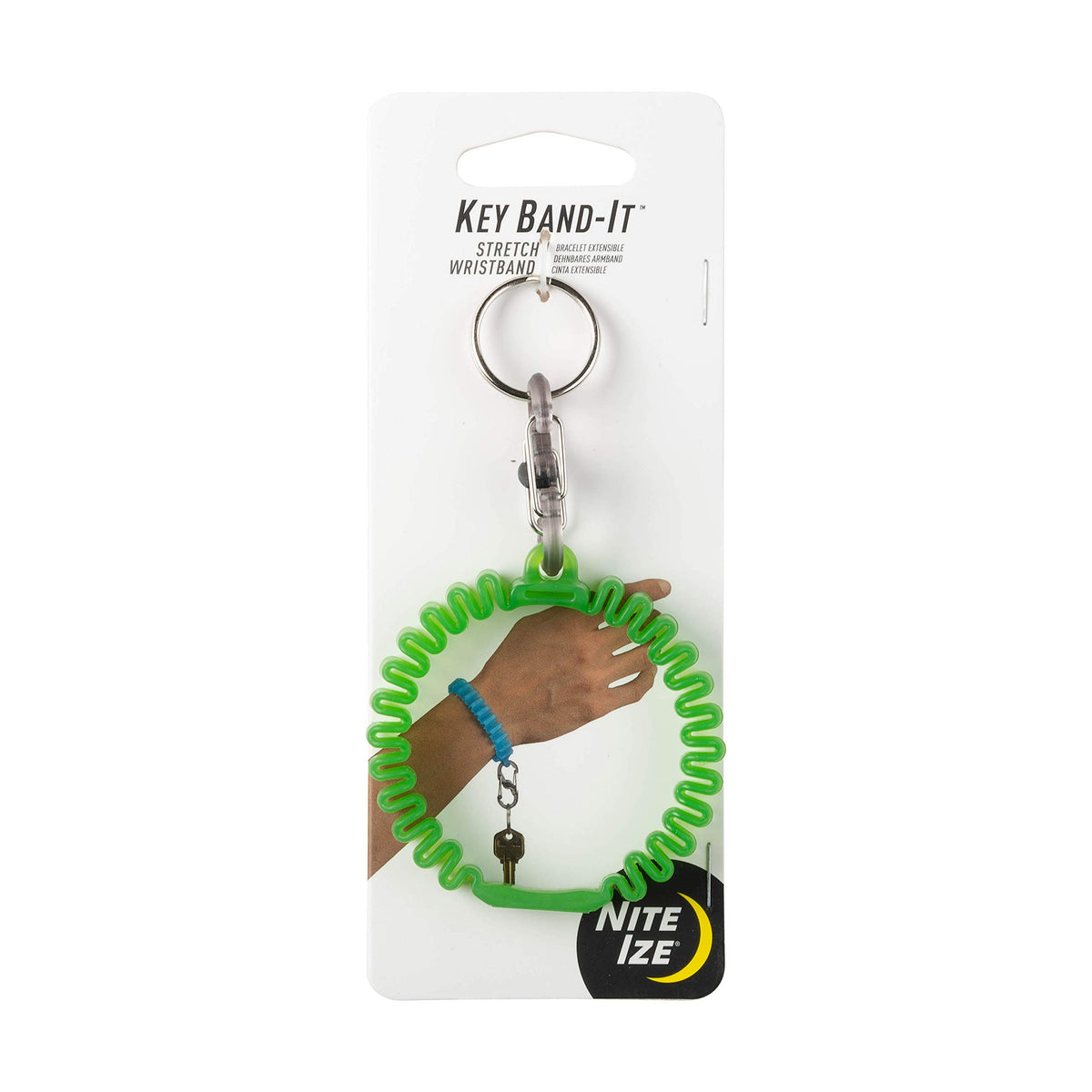 Nite Ize Key Band-It lime wristband provides hands-free key access at the wrist