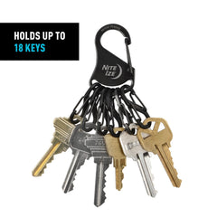 KeyRack clips securely to a belt loop for quick access.