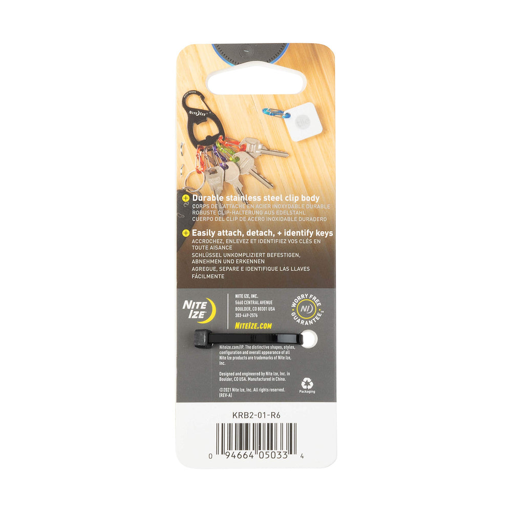 Compact key holder fits in bags, backpacks, and pockets.