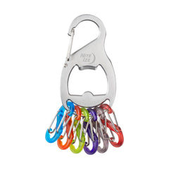 Nite Ize KeyRack Plus S-Biner stainless steel body with carabiner clip.